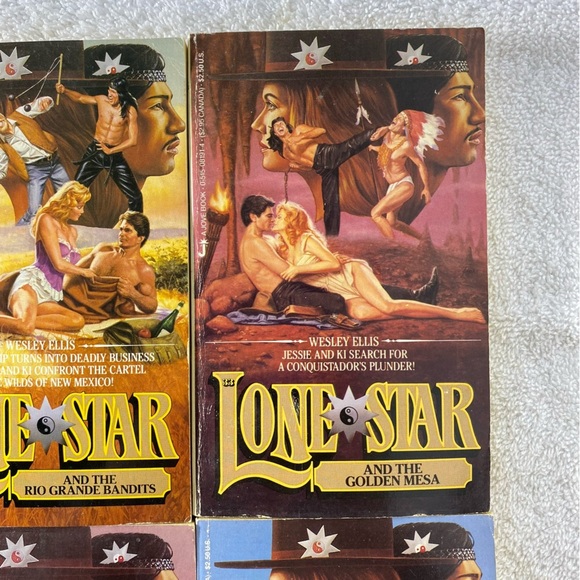 Vintage Lone Star Action Western Romance Novel x4 - Picture 3 of 15